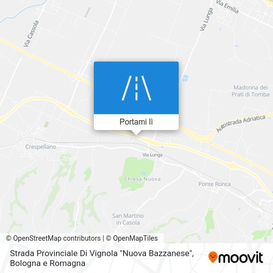 Mappa Strada Provinciale Di Vignola "Nuova Bazzanese"