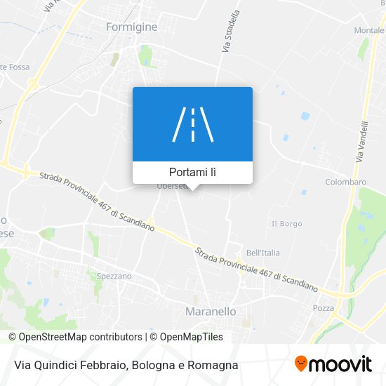 Mappa Via Quindici Febbraio