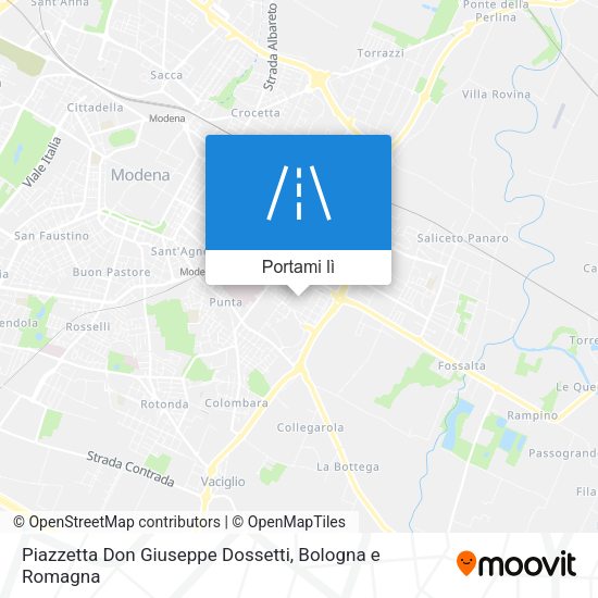 Mappa Piazzetta Don Giuseppe Dossetti