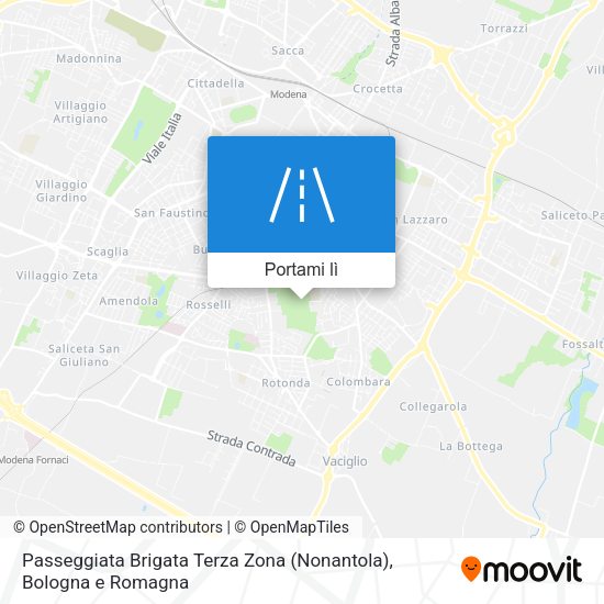 Mappa Passeggiata Brigata Terza Zona (Nonantola)
