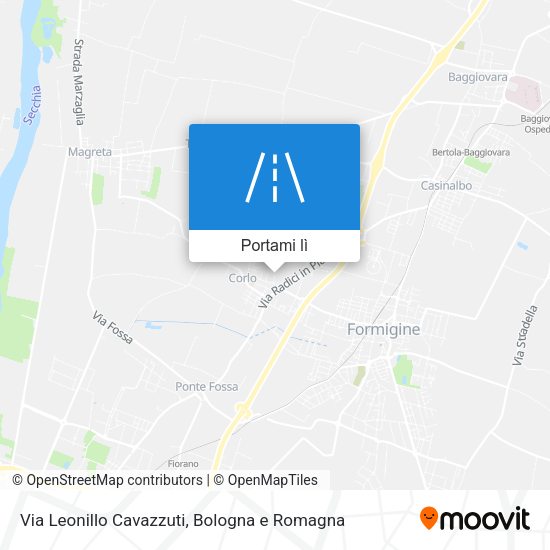 Mappa Via Leonillo Cavazzuti