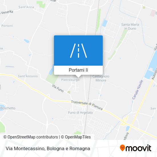Mappa Via Montecassino
