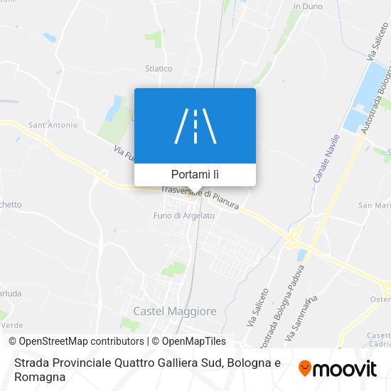 Mappa Strada Provinciale Quattro Galliera Sud