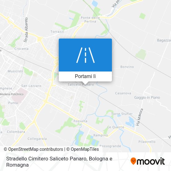 Mappa Stradello Cimitero Saliceto Panaro