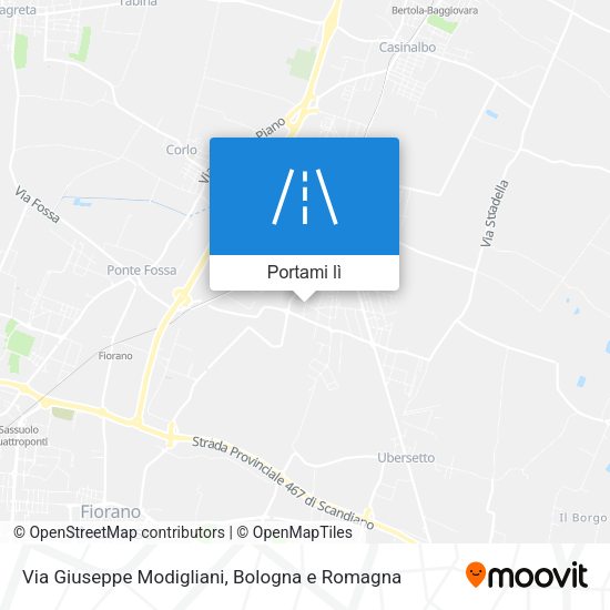 Mappa Via Giuseppe Modigliani