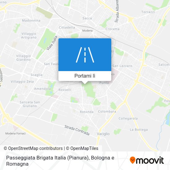 Mappa Passeggiata Brigata Italia (Pianura)