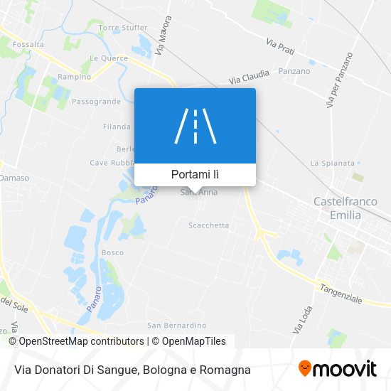 Mappa Via Donatori Di Sangue