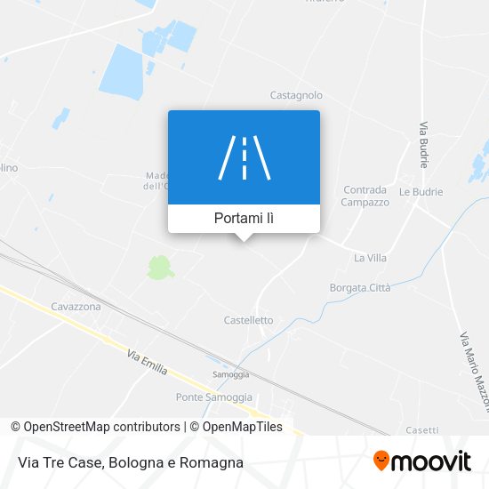 Mappa Via Tre Case