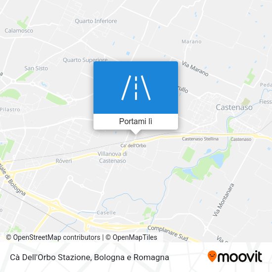 Mappa Cà Dell'Orbo Stazione