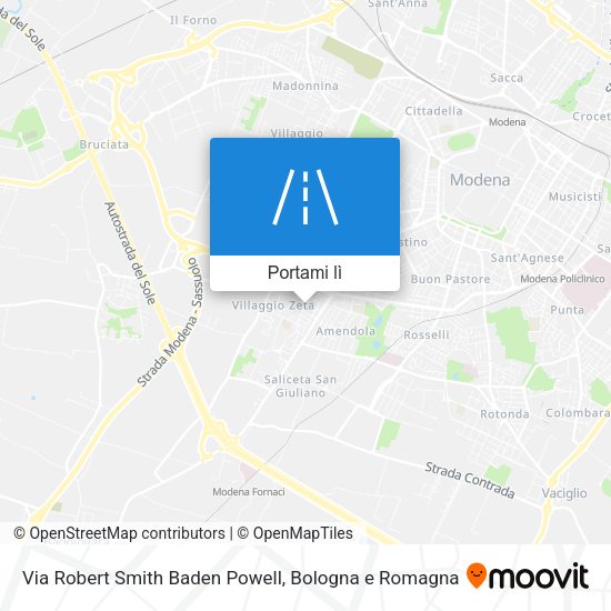 Mappa Via Robert Smith Baden Powell