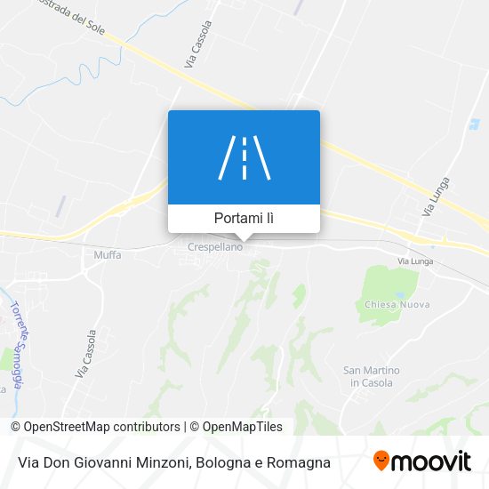 Mappa Via Don Giovanni Minzoni
