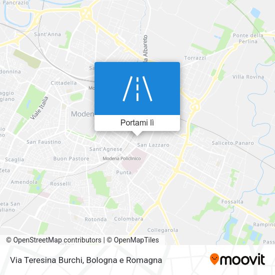 Mappa Via Teresina Burchi