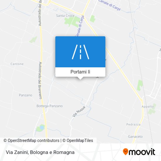 Mappa Via Zanini