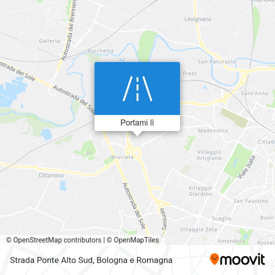 Mappa Strada Ponte Alto Sud