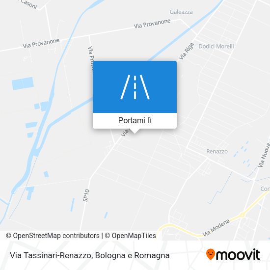 Mappa Via Tassinari-Renazzo