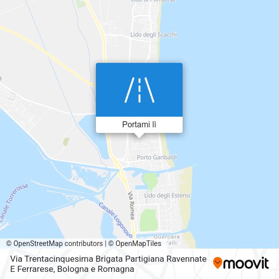 Mappa Via Trentacinquesima Brigata Partigiana Ravennate E Ferrarese