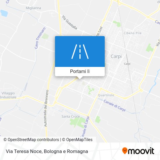 Mappa Via Teresa Noce