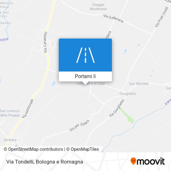 Mappa Via Tondelli
