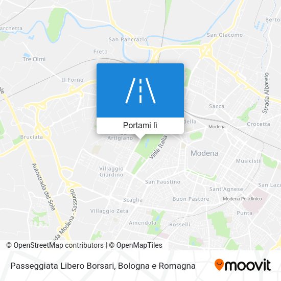Mappa Passeggiata Libero Borsari