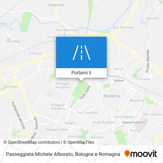 Mappa Passeggiata Michele Alboreto