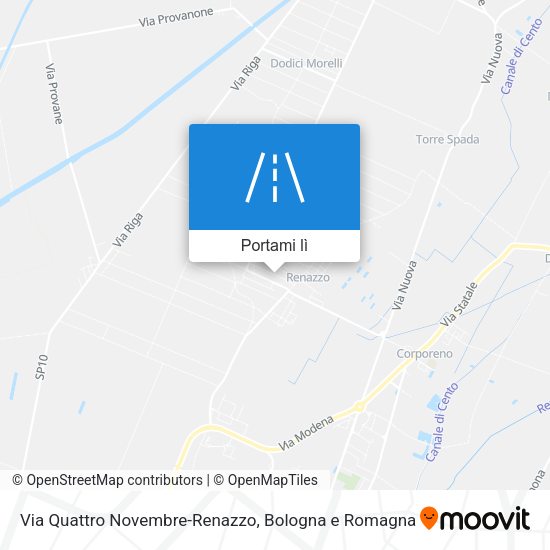 Mappa Via Quattro Novembre-Renazzo