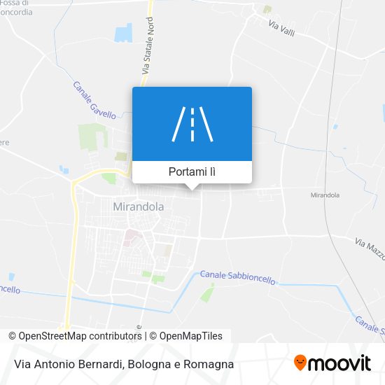 Mappa Via Antonio Bernardi