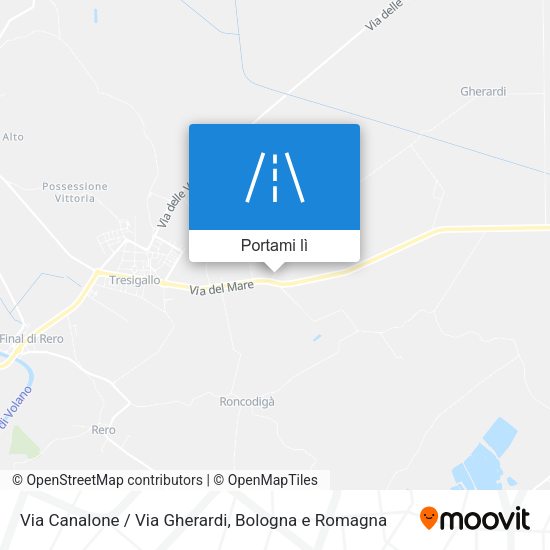 Mappa Via Canalone / Via Gherardi