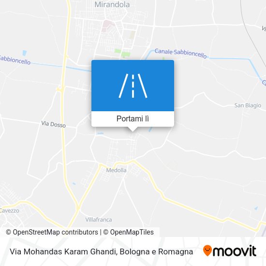 Mappa Via Mohandas Karam Ghandi