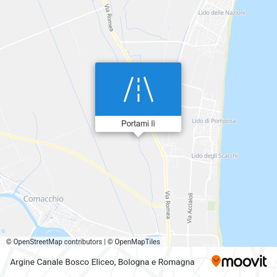 Mappa Argine Canale Bosco Eliceo