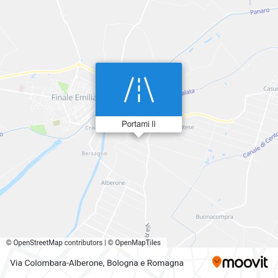 Mappa Via Colombara-Alberone