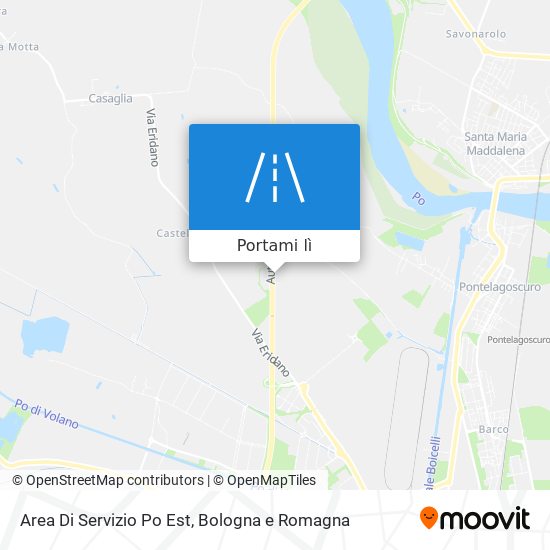 Mappa Area Di Servizio Po Est