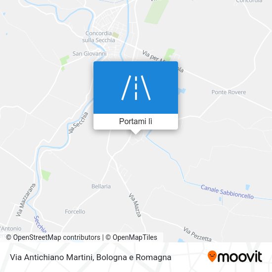 Mappa Via Antichiano Martini