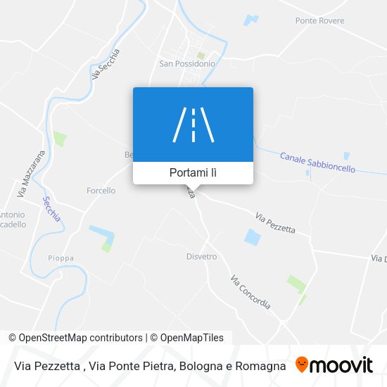 Mappa Via Pezzetta , Via Ponte Pietra