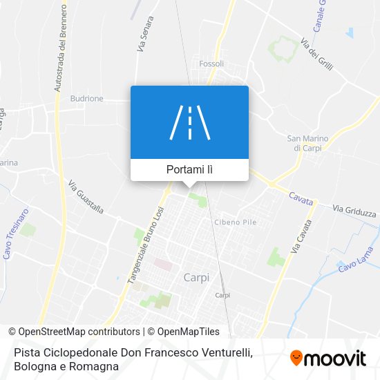 Mappa Pista Ciclopedonale Don Francesco Venturelli