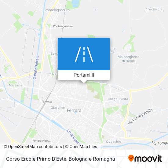 Mappa Corso Ercole Primo D'Este
