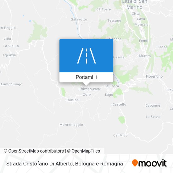 Mappa Strada Cristofano Di Alberto