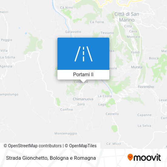 Mappa Strada Gionchetto