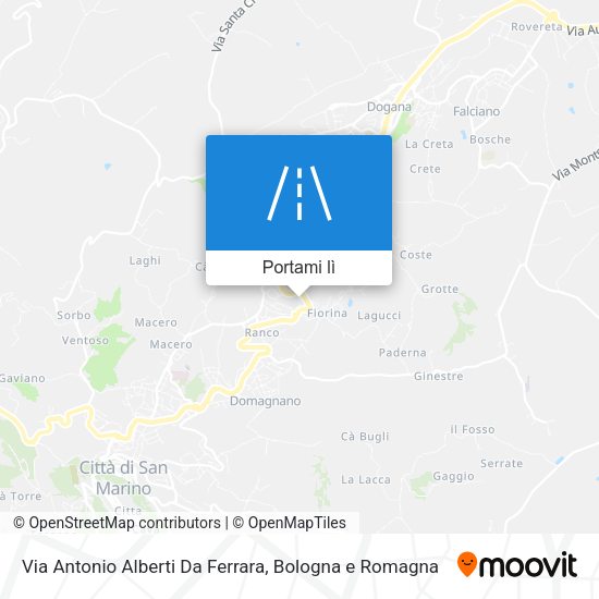 Mappa Via Antonio Alberti Da Ferrara