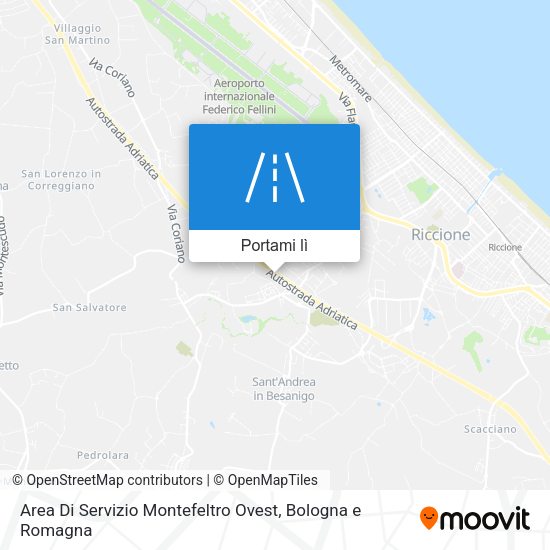 Mappa Area Di Servizio Montefeltro Ovest