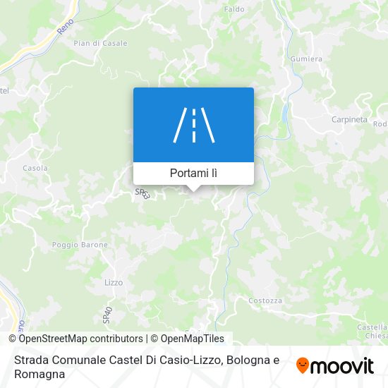 Mappa Strada Comunale Castel Di Casio-Lizzo