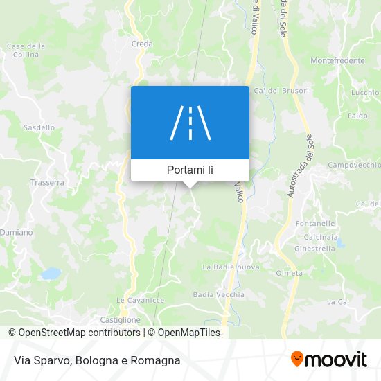 Mappa Via Sparvo