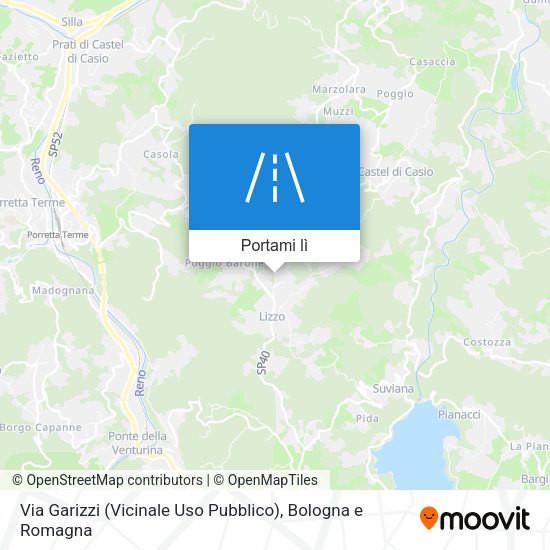 Mappa Via Garizzi (Vicinale Uso Pubblico)