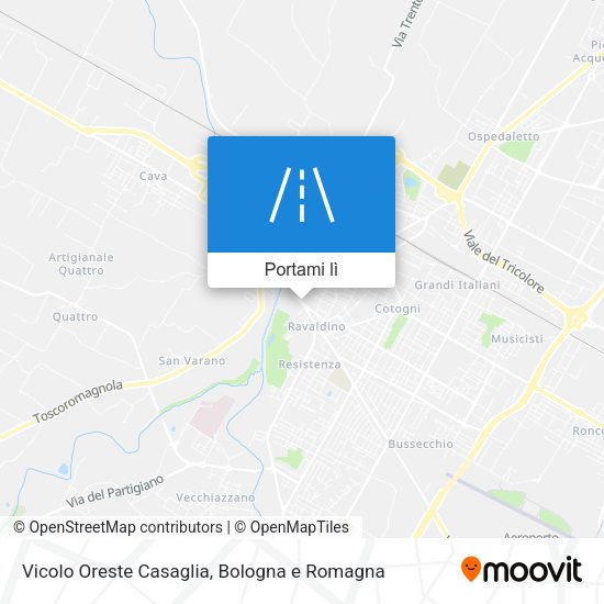 Mappa Vicolo Oreste Casaglia