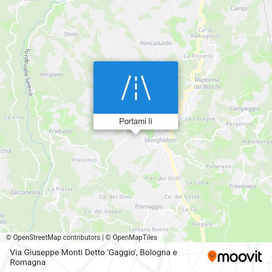 Mappa Via Giuseppe Monti Detto 'Gaggio'