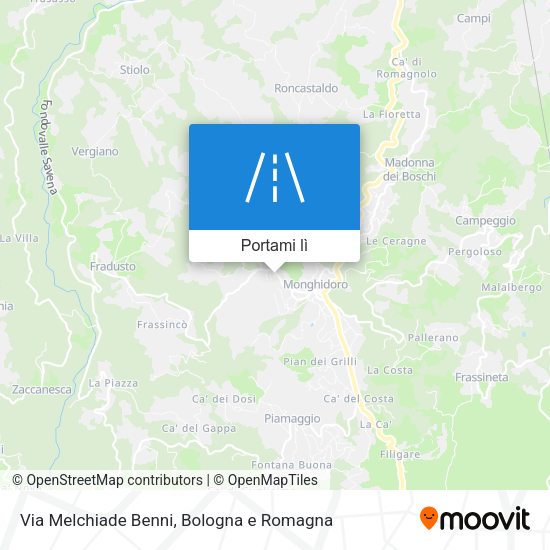 Mappa Via Melchiade Benni