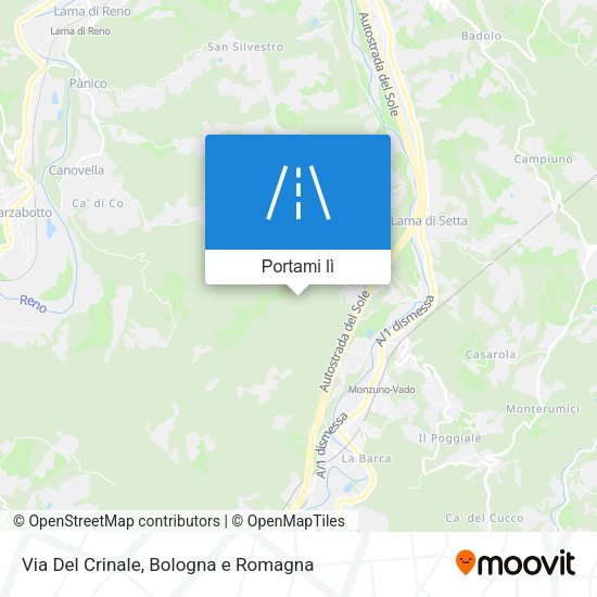Mappa Via Del Crinale