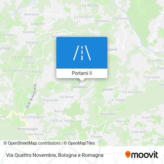 Mappa Via Quattro Novembre