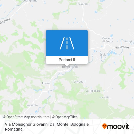Mappa Via Monsignor Giovanni Dal Monte