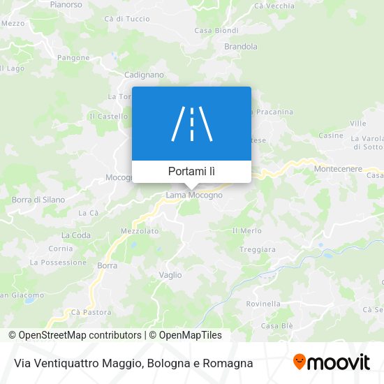 Mappa Via Ventiquattro Maggio