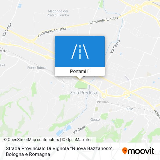 Mappa Strada Provinciale Di Vignola "Nuova Bazzanese"
